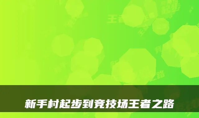 新手村起步到竞技场王者之路