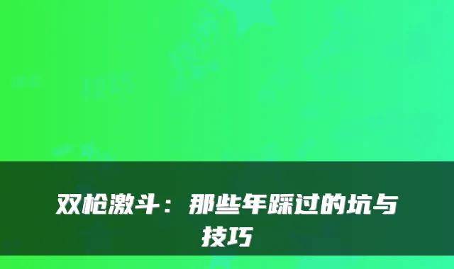 双枪激斗：那些年踩过的坑与技巧