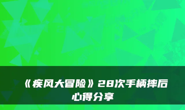 《疾风大冒险》28次手柄摔后心得分享