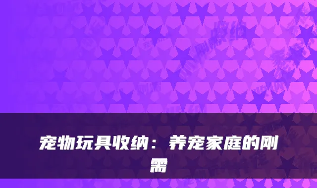 宠物玩具收纳：养宠家庭的刚需