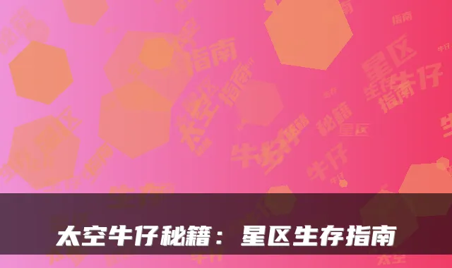 太空牛仔秘籍：星区生存指南