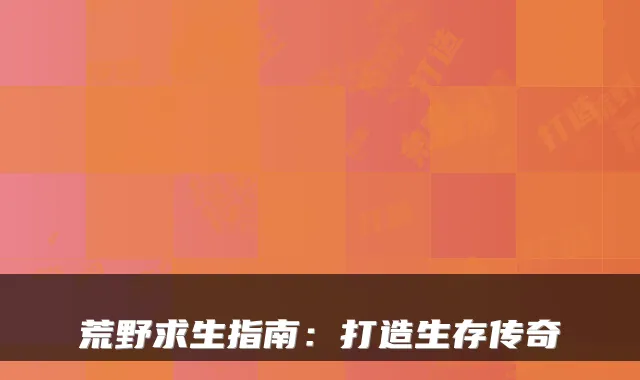 荒野求生指南：打造生存传奇