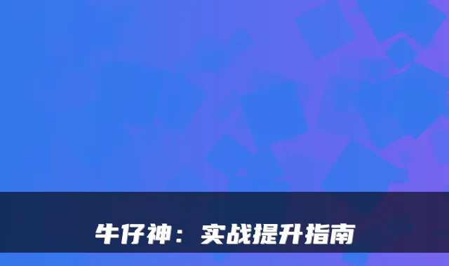牛仔神：实战提升指南