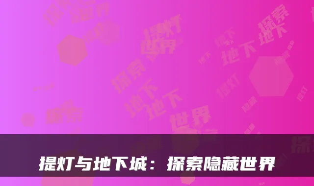 提灯与地下城：探索隐藏世界