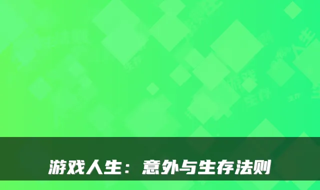 游戏人生：意外与生存法则