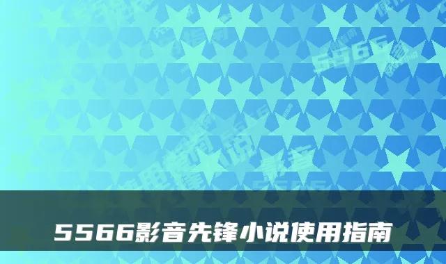 5566影音先锋小说使用指南
