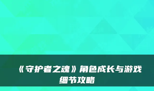 《守护者之魂》角色成长与游戏细节攻略