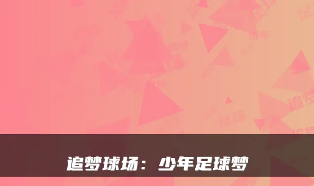 追梦球场：少年足球梦