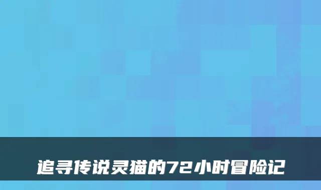 追寻传说灵猫的72小时冒险记