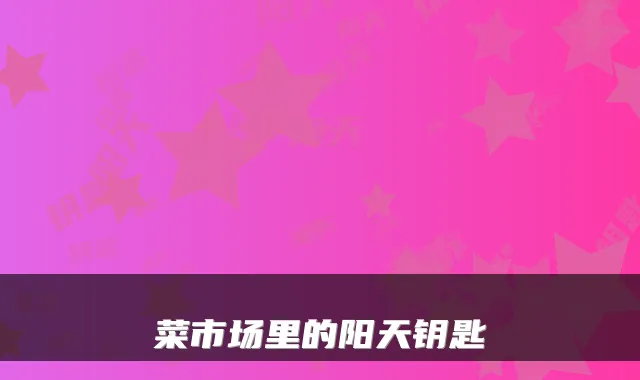 菜市场里的阳天钥匙