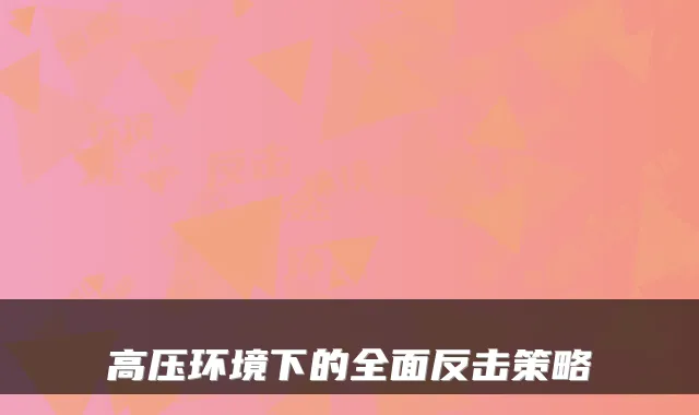 高压环境下的全面反击策略