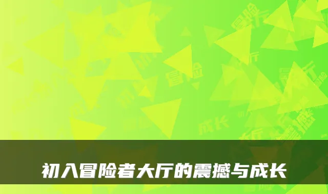 初入冒险者大厅的震撼与成长