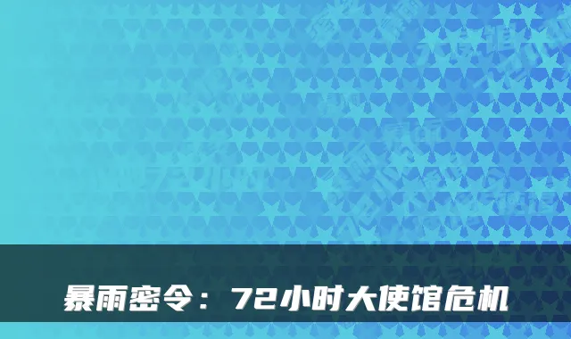 暴雨密令：72小时大使馆危机