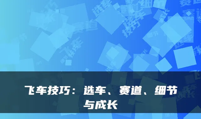 飞车技巧：选车、赛道、细节与成长