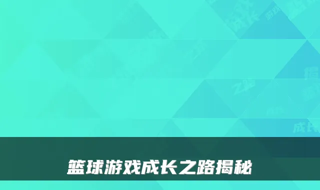 篮球游戏成长之路揭秘