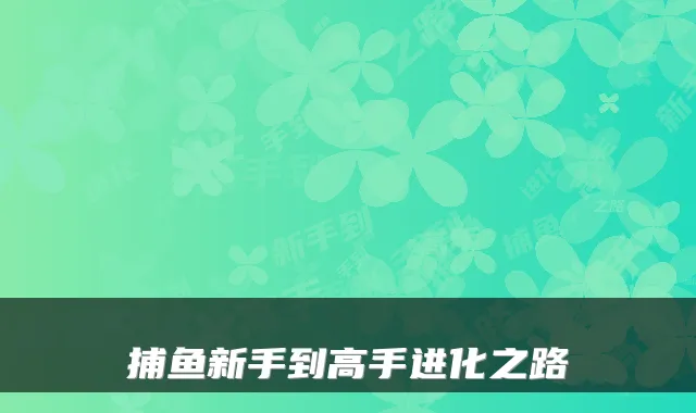 捕鱼新手到高手进化之路