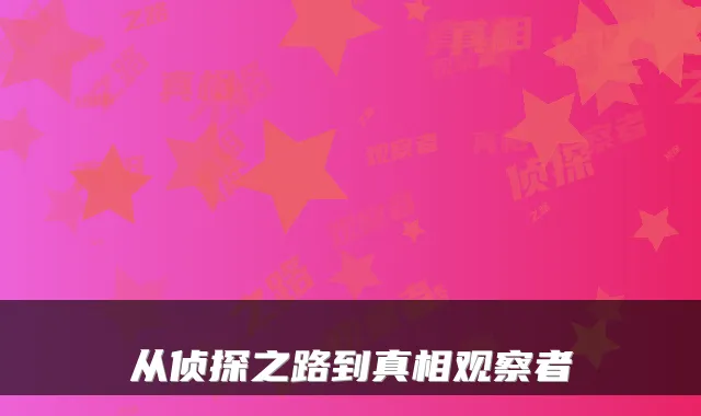 从侦探之路到真相观察者