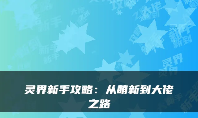 灵界新手攻略:从萌新到大佬之路