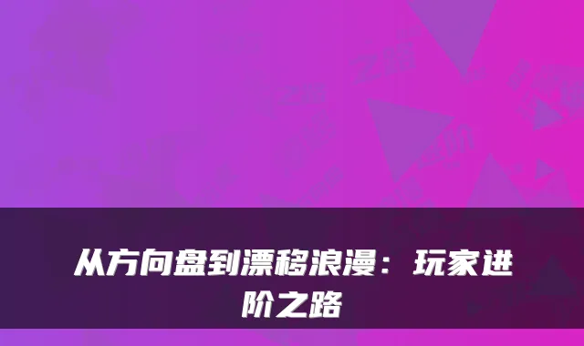 从方向盘到漂移浪漫：玩家进阶之路