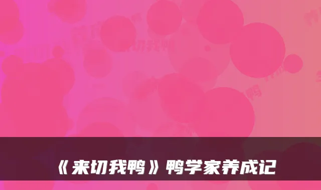 《来切我鸭》鸭学家养成记