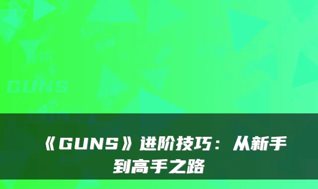 《GUNS》进阶技巧：从新手到高手之路