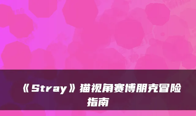 《Stray》猫视角赛博朋克冒险指南