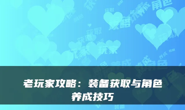 老玩家攻略：装备获取与角色养成技巧