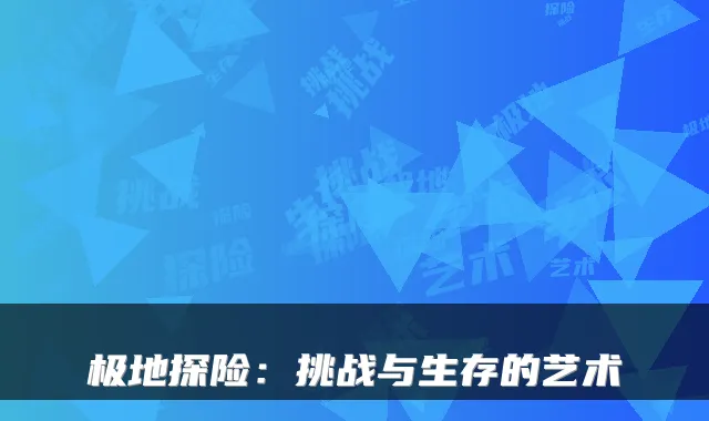 极地探险：挑战与生存的艺术