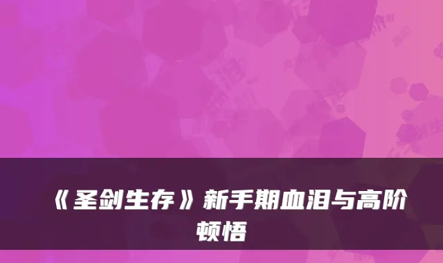 《圣剑生存》新手期血泪与高阶顿悟