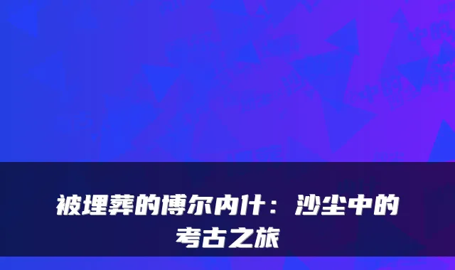 被埋葬的博尔内什：沙尘中的考古之旅
