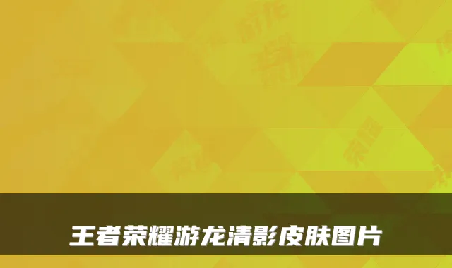 王者荣耀游龙清影皮肤图片