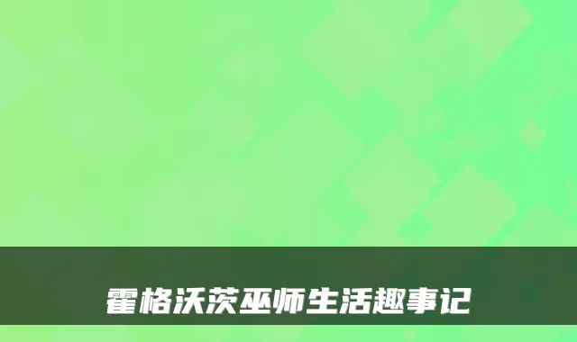 霍格沃茨巫师生活趣事记
