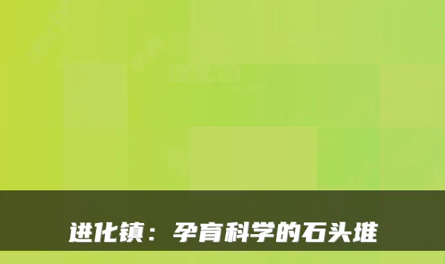 进化镇：孕育科学的石头堆