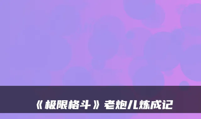 《极限格斗》老炮儿炼成记
