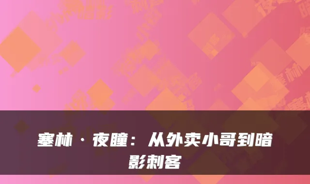 塞林·夜瞳：从外卖小哥到暗影刺客