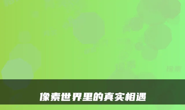 像素世界里的真实相遇