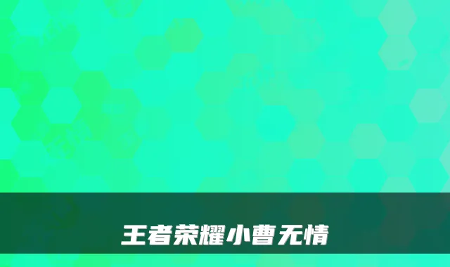 王者荣耀小曹无情