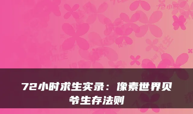 72小时求生实录：像素世界贝爷生存法则