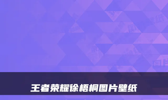 王者荣耀徐梧桐图片壁纸