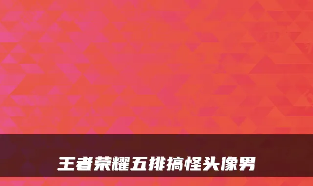 王者荣耀五排搞怪头像男