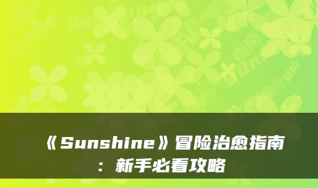 《Sunshine》冒险指南：新手必看攻略