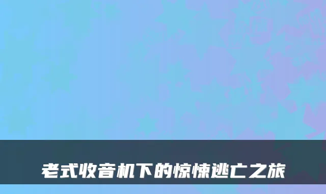 老式收音机下的惊悚逃亡之旅