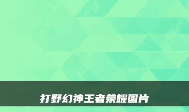 打野幻神王者荣耀图片