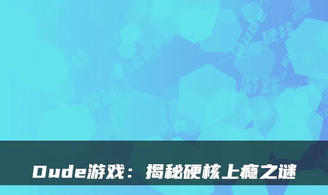 Dude游戏：揭秘硬核上瘾之谜