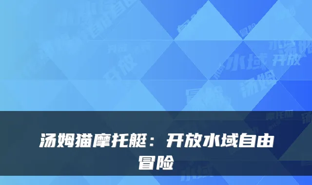 汤姆猫摩托艇：开放水域自由冒险
