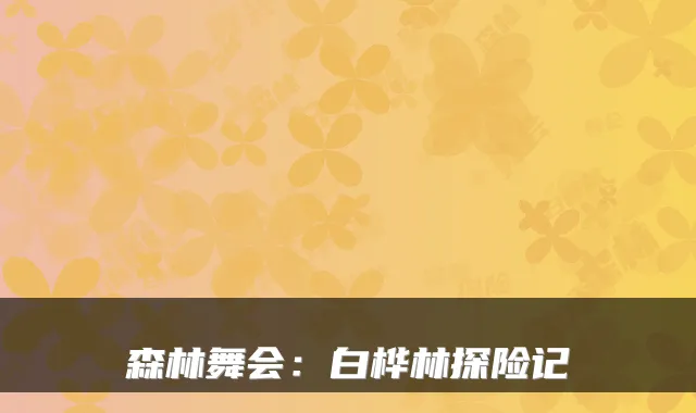森林舞会：白桦林探险记