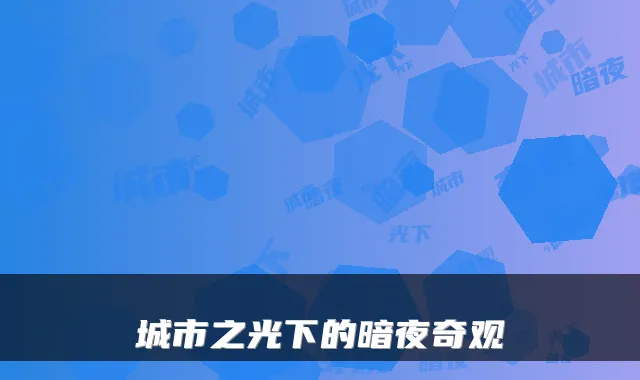 城市之光下的暗夜奇观