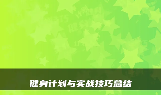 健身计划与实战技巧总结