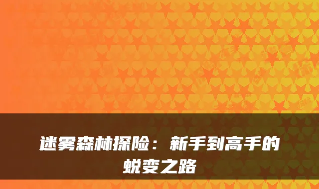迷雾森林探险：新手到高手的蜕变之路