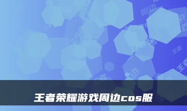 王者荣耀游戏周边cos服